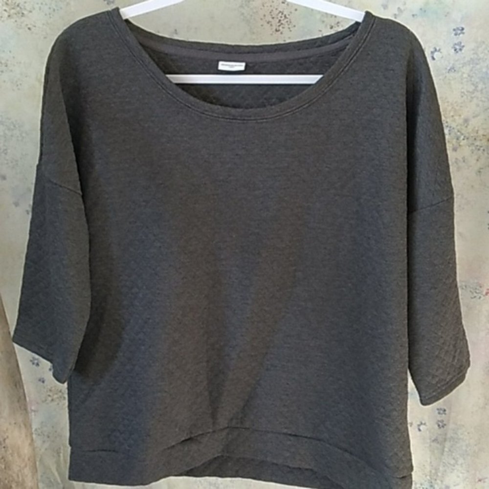 Jacqueline de Yong Womens Size Large Quilted Stitch Detail Grey S